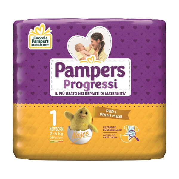 PAMPERS PROGR. 1 NEWBORN 2/5KG X28